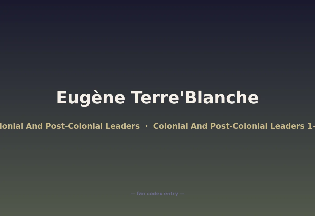 Eugène Terre'Blanche