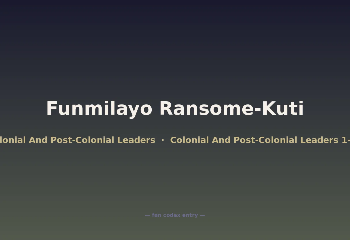 Funmilayo Ransome-Kuti