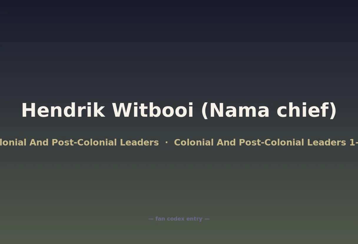 Hendrik Witbooi (Nama chief)
