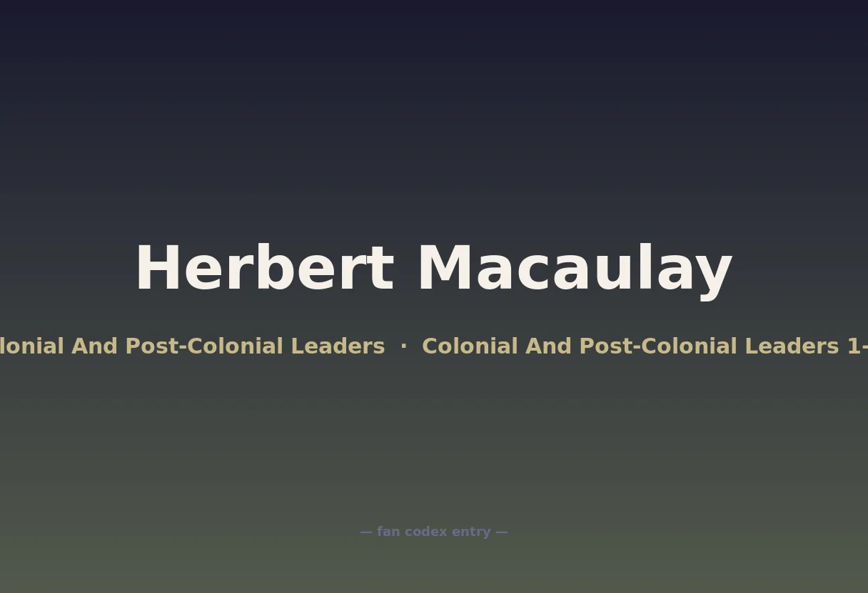 Herbert Macaulay