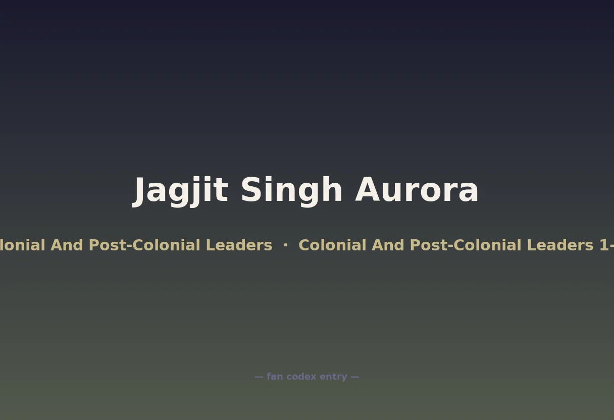 Jagjit Singh Aurora
