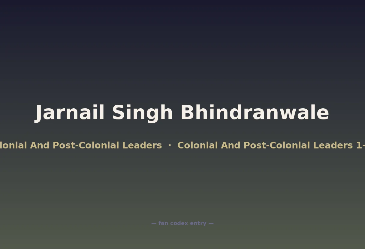 Jarnail Singh Bhindranwale